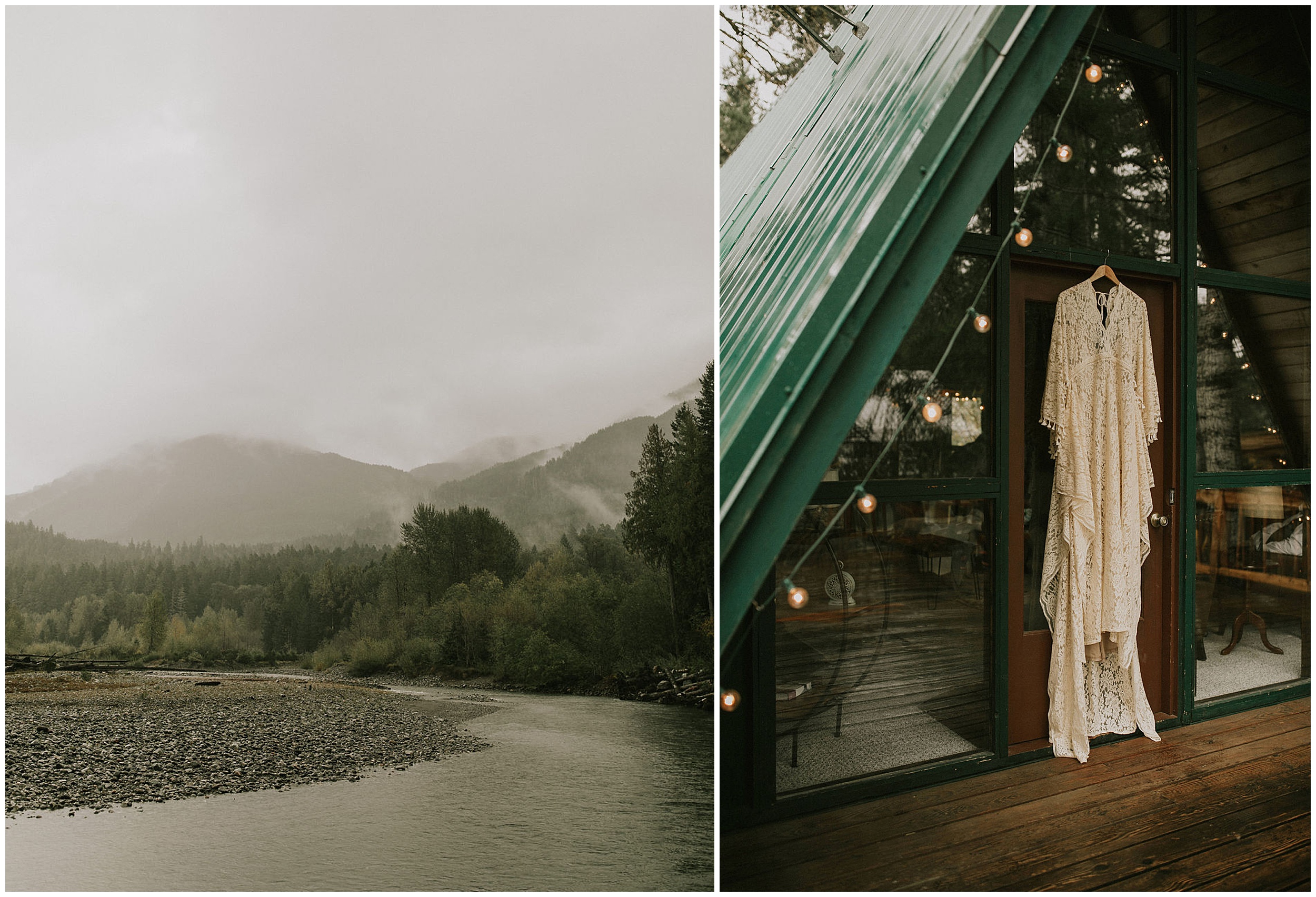 Rainy Mountain Elopement at Packwood, WA Airbnb Mt. Rainier