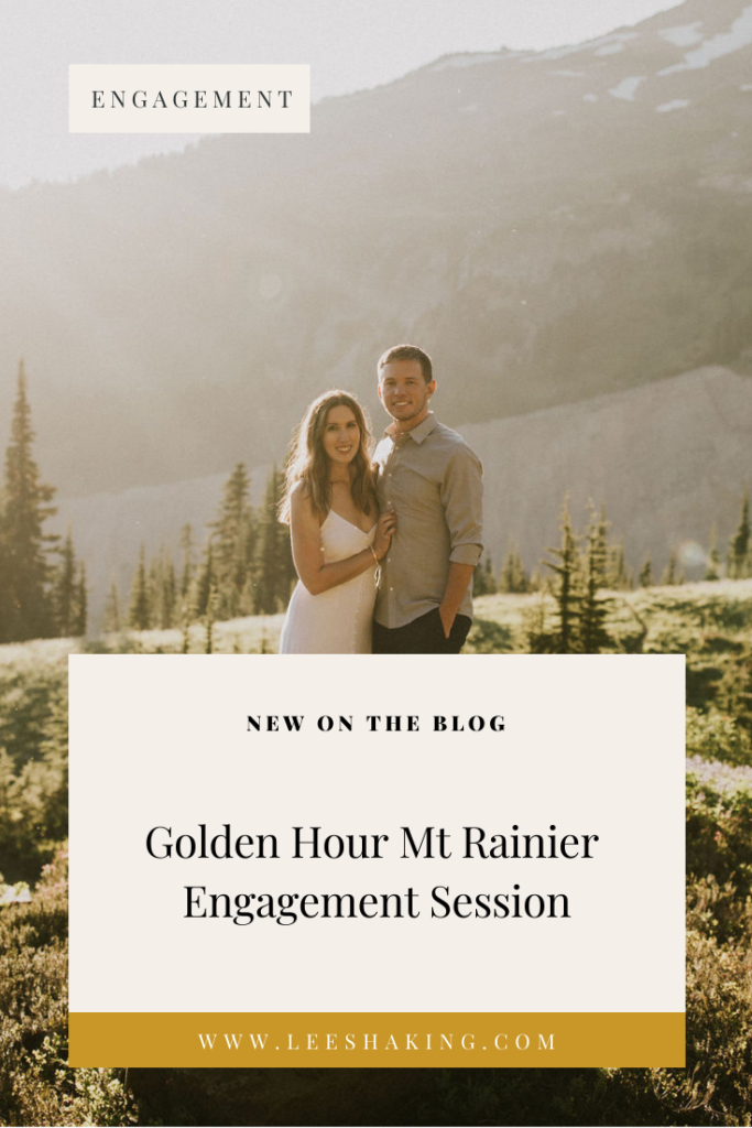 A Golden Hour Mt Rainier Engagement Session by Leesha King, Mt Rainier Photographer
